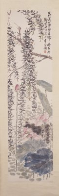 图片[1]-Chen Shizeng Lotus Willow Chart Axis-China Archive